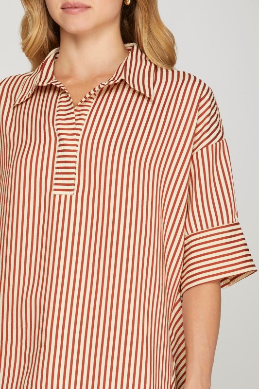Payton Oversized Striped Top
