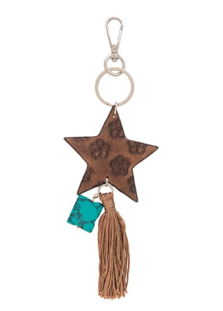Shining Star Hand-tooled Key Fob & Bag Charm