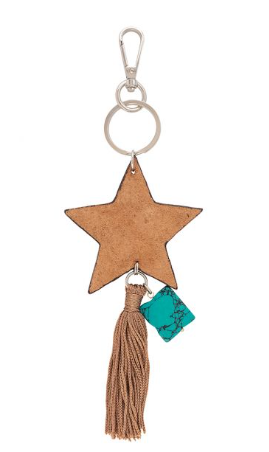 Shining Star Hand-tooled Key Fob & Bag Charm