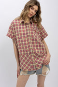 Forever Washed Flannel Short Sleeve Shirt
