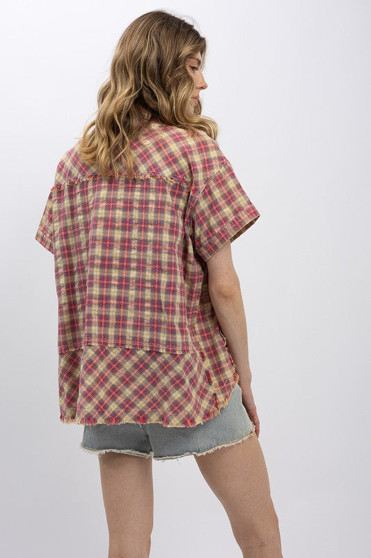 Forever Washed Flannel Short Sleeve Shirt