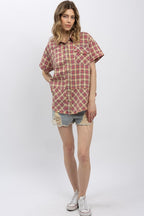 Forever Washed Flannel Short Sleeve Shirt