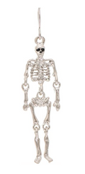 Silver Jangle Skeleton Earring
