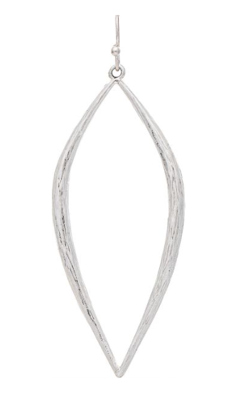 Silver Ellipse Seed Pod Earring