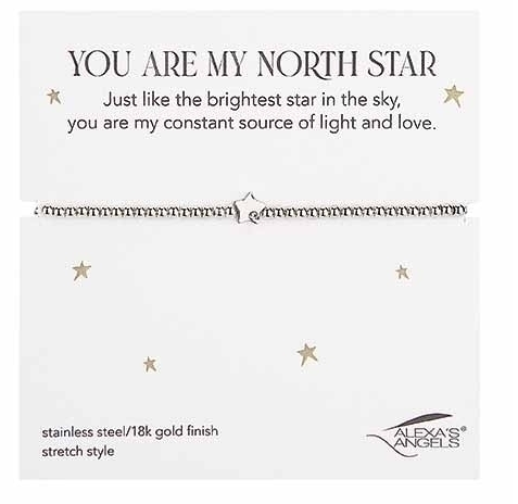 7"L STRETCH BRACELET HEART, STAR, CROSS