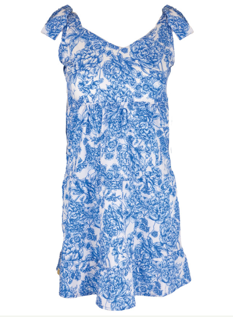 Simply Southern Cutout Blue Vintage Dress