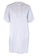 Simply Southern Hooded Sweatshirt Dress Coral