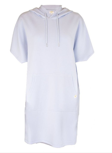 Simply Southern Hooded Sweatshirt Dress Coral