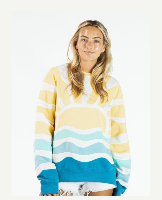 Simply Southern Sun Patch Crew Neck Sweatshirt