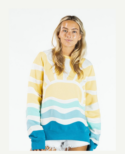 Simply Southern Sun Patch Crew Neck Sweatshirt