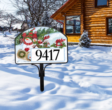 Sledding Snowmen Yard DeSign