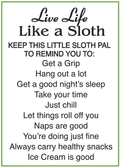 Live Life Like a Sloth Charm