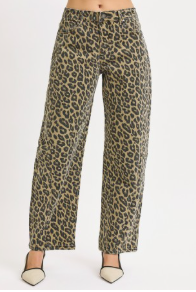 Slouchy Leopard Barrel Pants