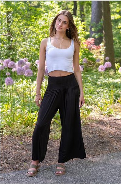 Smocked Waist Flowy Pants