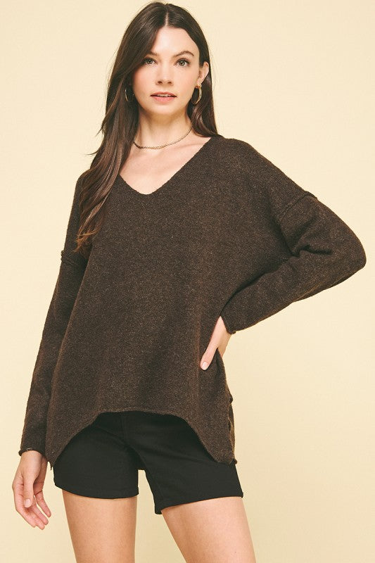 Oh So Soft V Neck Knit Sweater