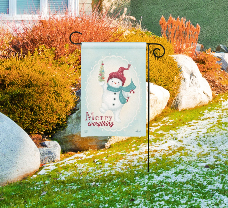 Snow Bright Garden Flag