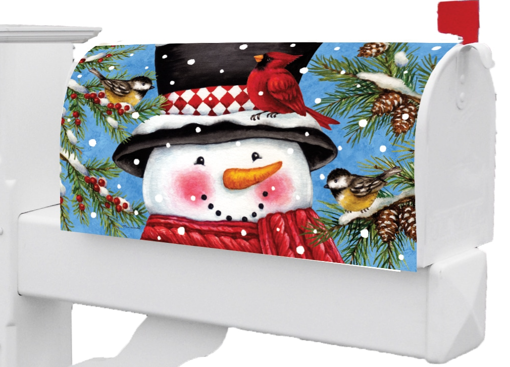 Snowman & Birds-Large Mailbox Makeover