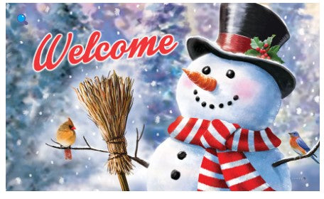 Snowman & Birds Mat