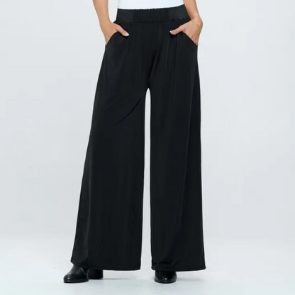 Solid Black Plus Size Magic Pants