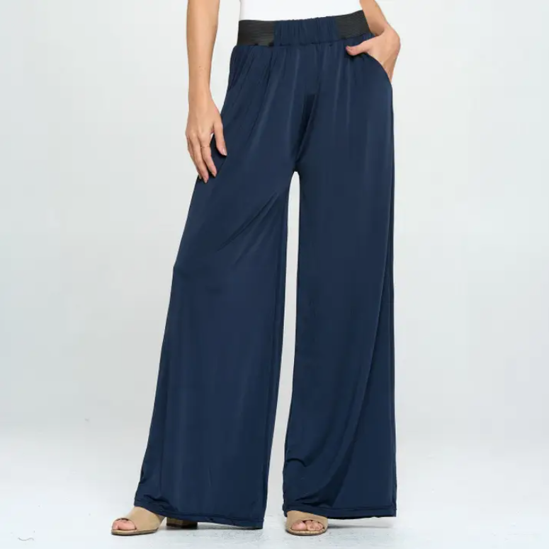 Solid Navy Plus Size Magic Pantz