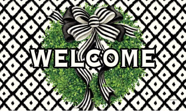 Sophisticated Stripes Door Mat