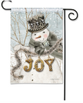 Sparkle and Joy Snowman Garden Flag