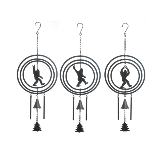 Bigfoot Metal Wind Chime Spinner Ganz