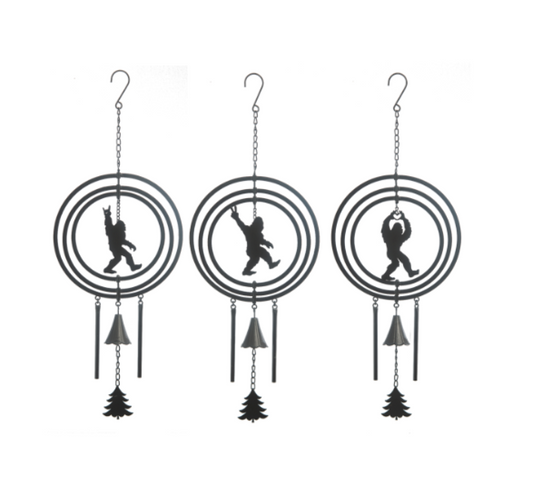 Bigfoot Metal Wind Chime Spinner Ganz