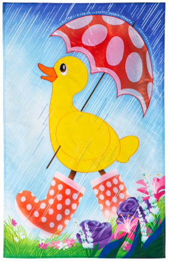 Spring Duckling Applique Flag