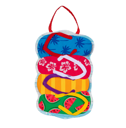 Stacked Flip Flop Door Decor