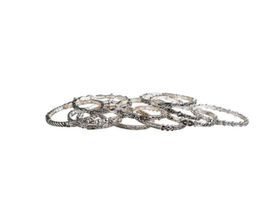 Silver Stackable Bracelets