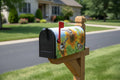 Sunflower Chickadees Mailbox Cover