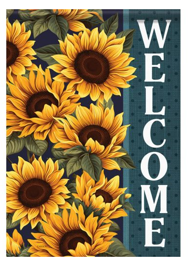 Welcome Sunflowers Flag
