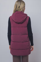 Long Hooded Puffer Vest