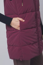 Long Hooded Puffer Vest