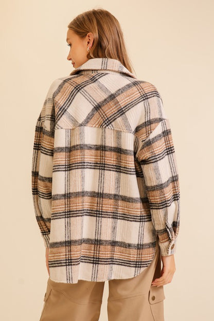 Cozy Plaid Button Up Shacket