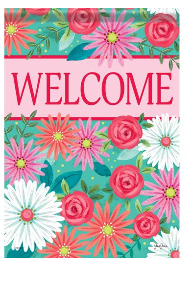 "Teal Blossom" Dura Soft™ Garden Flag