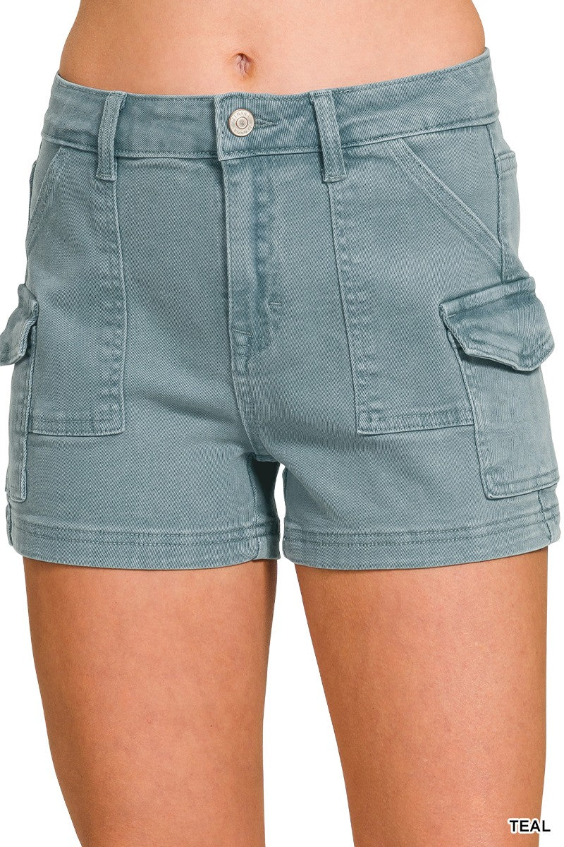 ZENANA Utility Pocket Short Pants