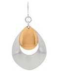 Two Tone Double Layered Disc Earring