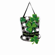 Plaid St. Patrick's Day Hat Door Decor