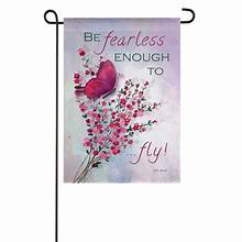 Be Fearless Butterfly Garden Suede Flag