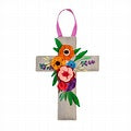 Floral Cross Door Decor