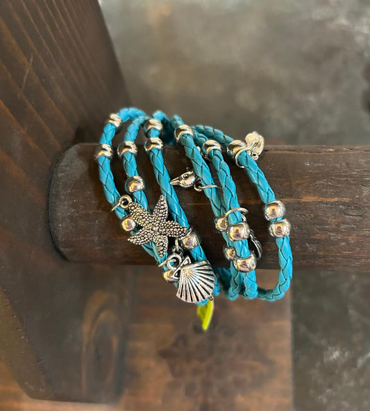Blue Coastal Wrap Bracelet