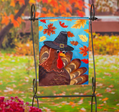 Turkey Time Applique Flag