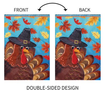 Turkey Time Applique Flag