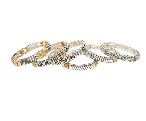 Two Tone Oxidized Designer Bracelet