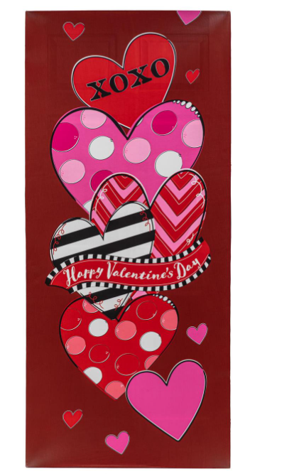 Happy Valentine's Day Sweethearts Elastic Door Cover