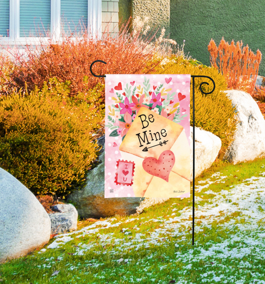 Valentine Flowers Garden Flag