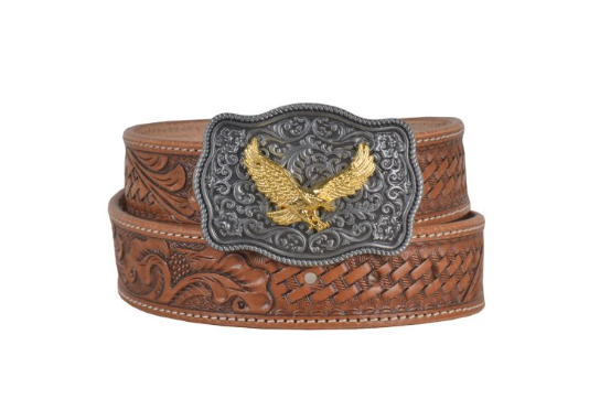 Vines Hand-Tooled Leather Belt