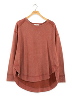 simply southern - Rust Waffle Shirt